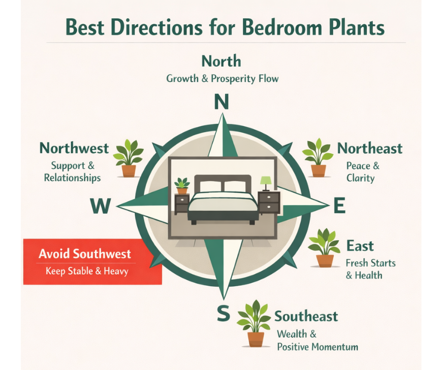 In Vastu, where you place a plant matters as much as which plant you choose.